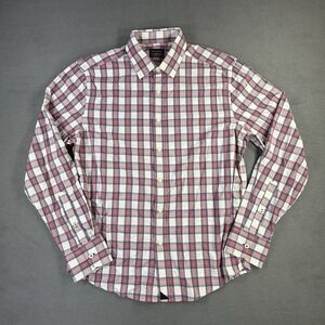 Untuckit Shirt Mens Medium Button Up Casual Plaid Long Sleeve
